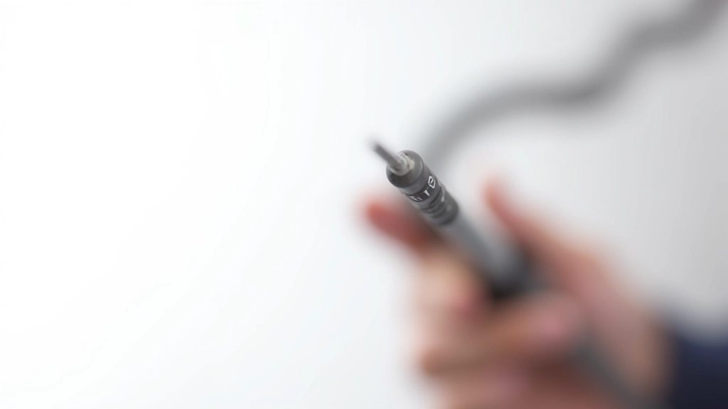 Close-up of oil dipstick showing proper and low oil levels marked on measurement scale